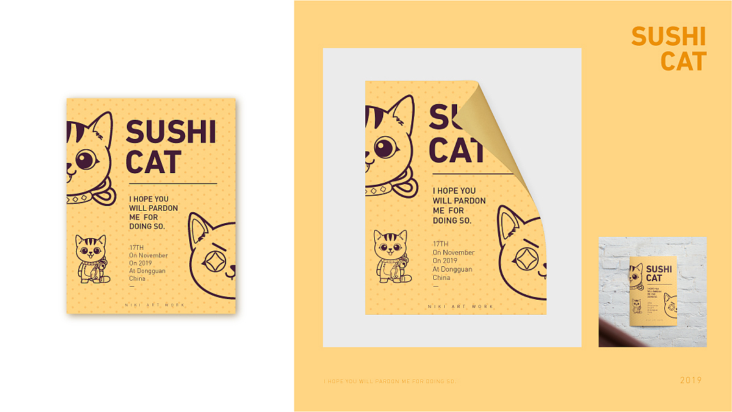 IP卡通形象-寿司猫（图ZMTg1NDEwNTY4） - IP形象 - 站酷设计师花仔在此原创素材 - 站酷ZCOOL