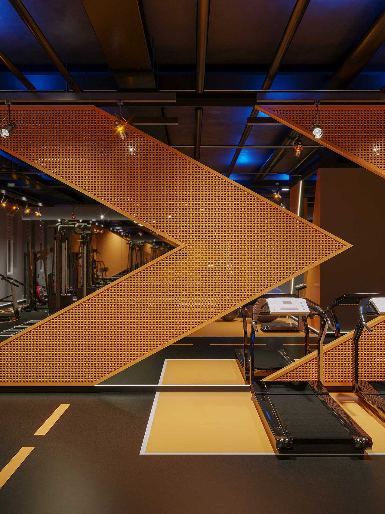 现代丨健身房（图ZMjQ4OTAzMTEy） - 商业空间设计 - 站酷设计师奕阳视觉设计原创素材 - 站酷ZCOOL