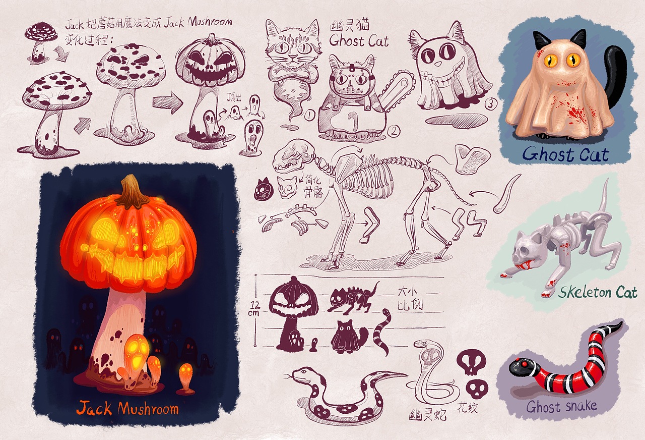 Jack的南瓜菇派对（图ZOTUzMTIxMDg=） - 手办/模玩 - 站酷设计师一楠原创原创素材 - 站酷ZCOOL