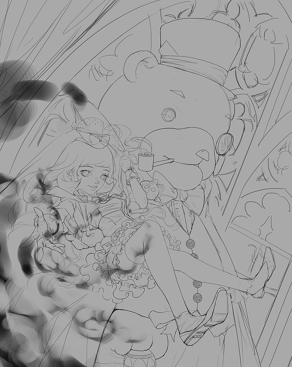 火女过程图版权北京/插画师/7年前/557浏览