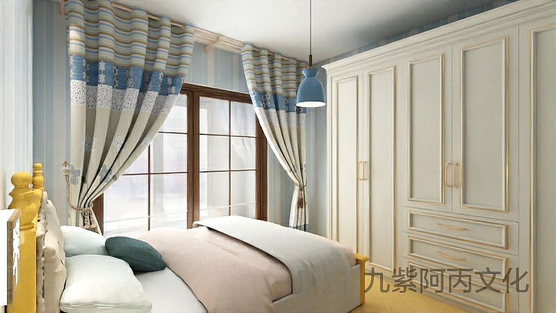 清新风格主卧设计（图ZMTI5NTkyNTA4） - 家装设计 - 站酷设计师小丙奇原创素材 - 站酷ZCOOL