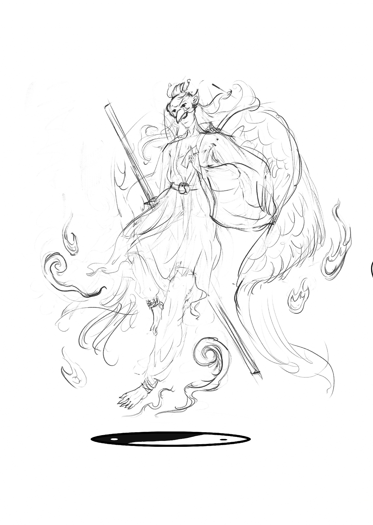 雷震子|插画|创作习作|是春山呐_原创作品-站酷zcool