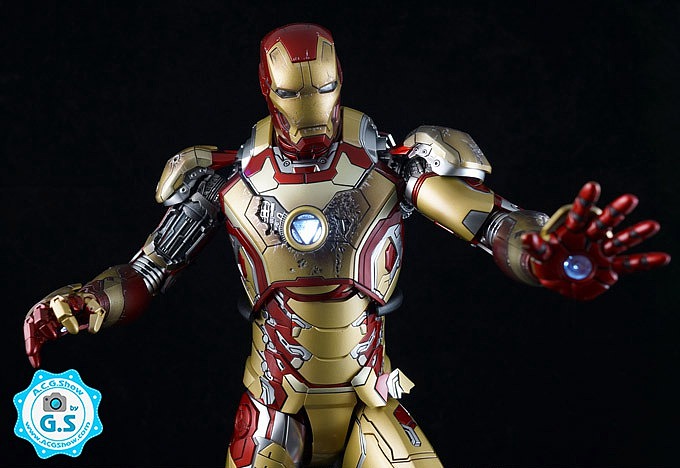 1:6 hot toys 压铸合金系列 - 钢铁侠3:钢铁侠mk42战损版