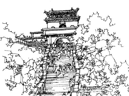 泰山手绘作品