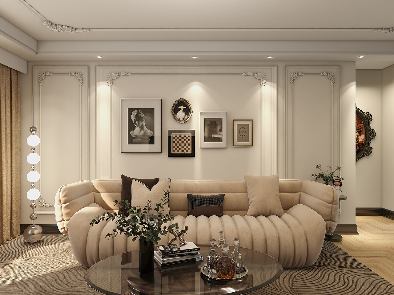 深圳如愿空间设计丨经典轻法式，优雅温柔的浪漫