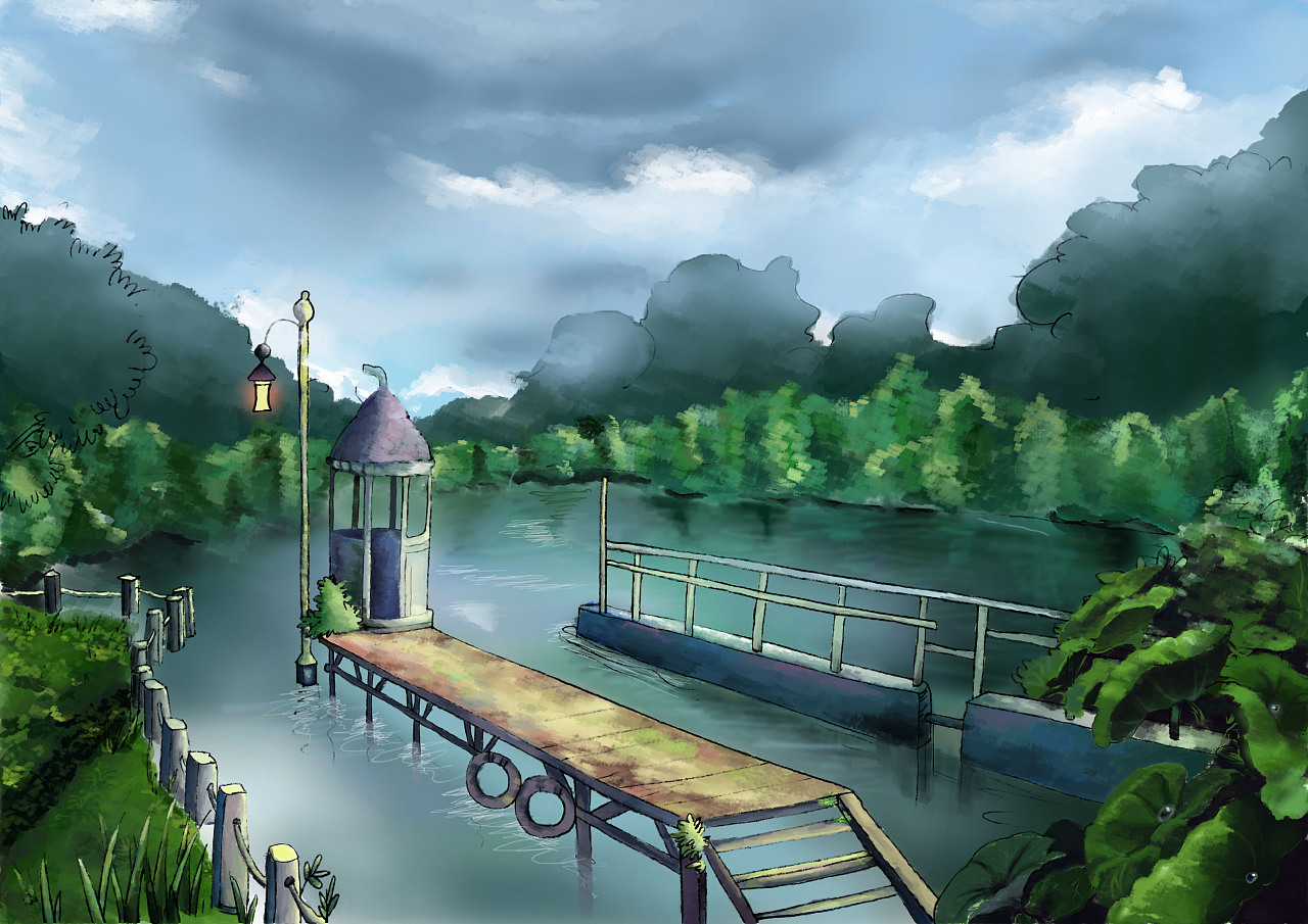 受宫崎骏动画场景配色的启发