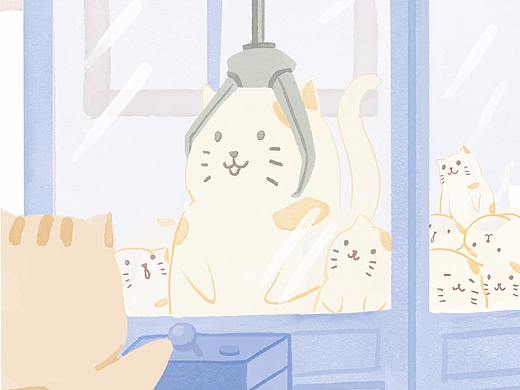 猫咪的一天系列插画