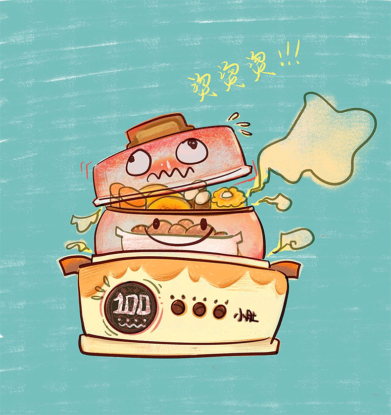 哎呀烫烫烫！！！（图ZMzIyODkxMjgw） - 儿童插画 - 站酷设计师黄小肚原创素材 - 站酷ZCOOL