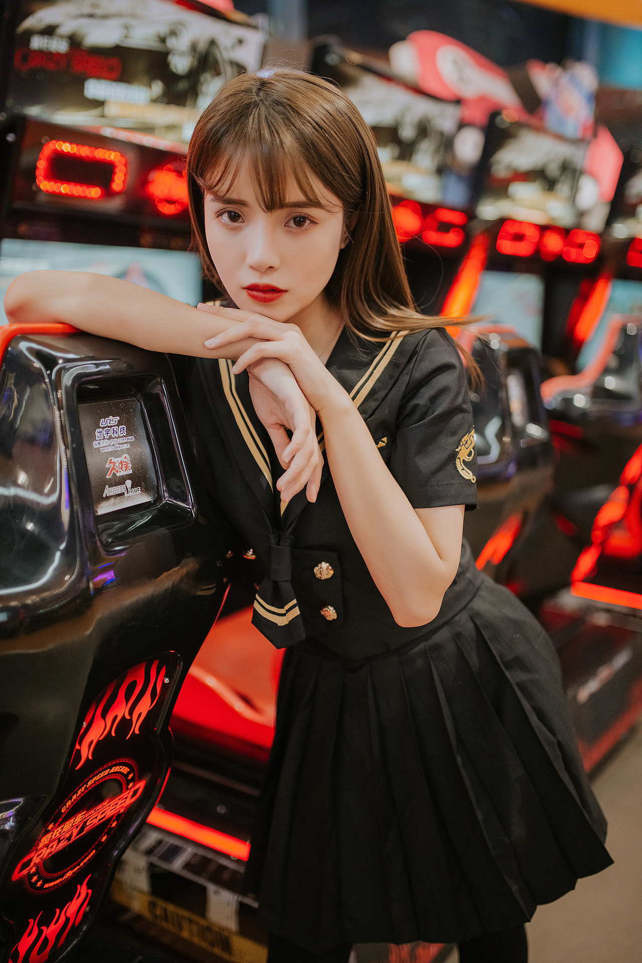 电玩城不良jk少女