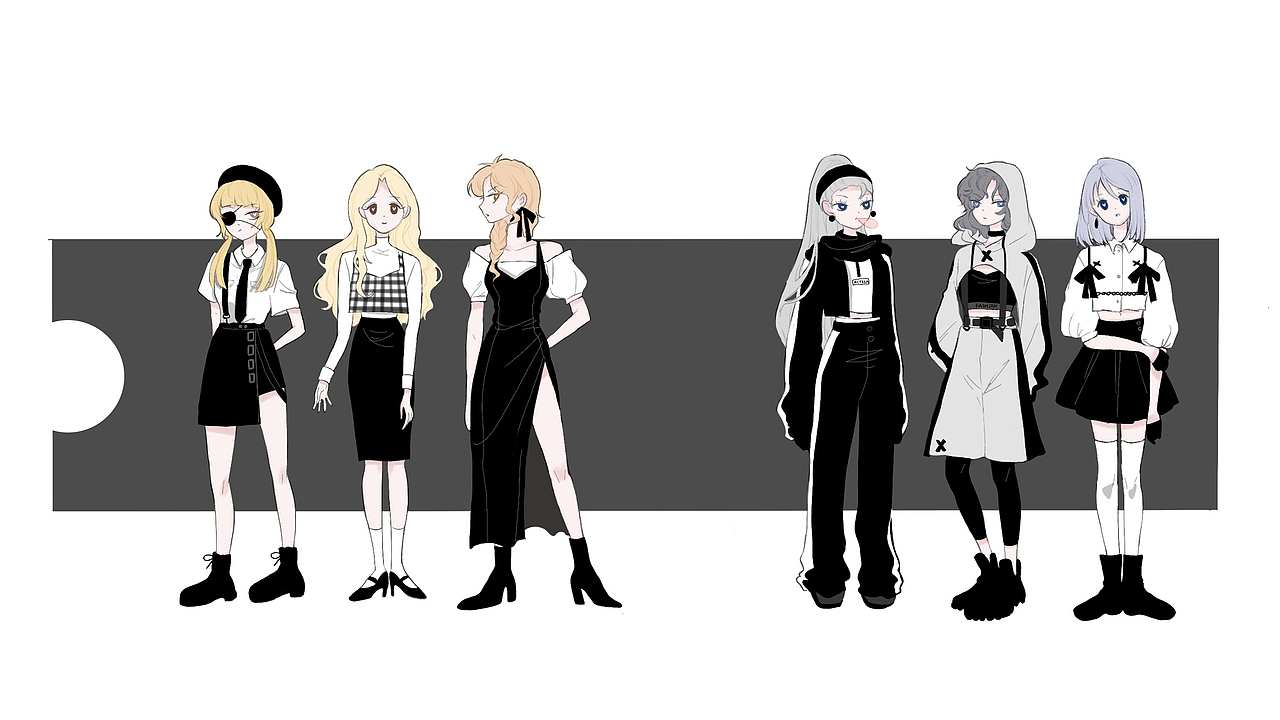 人物插画设计 时尚漫画风人物扁平插画