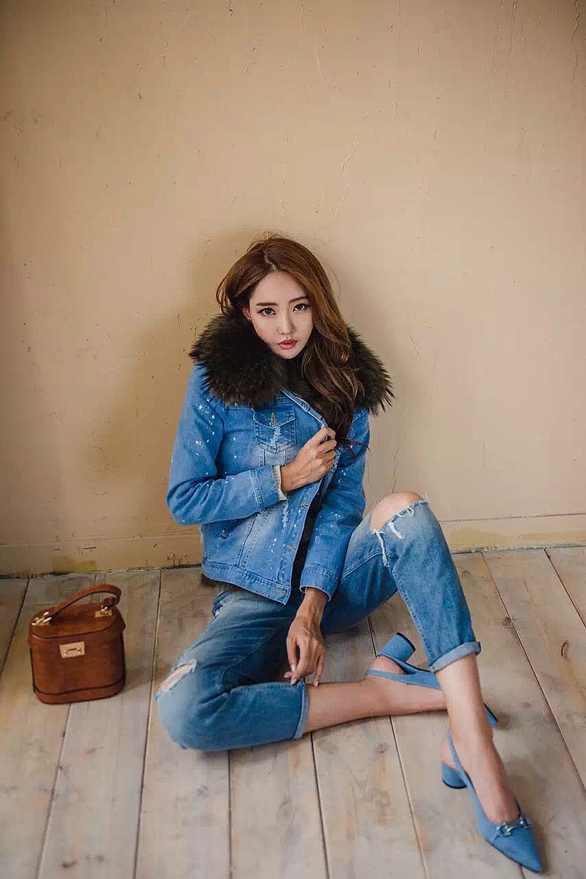 韩模电商女装模特拍图 服装拍图 模特服装街拍网拍