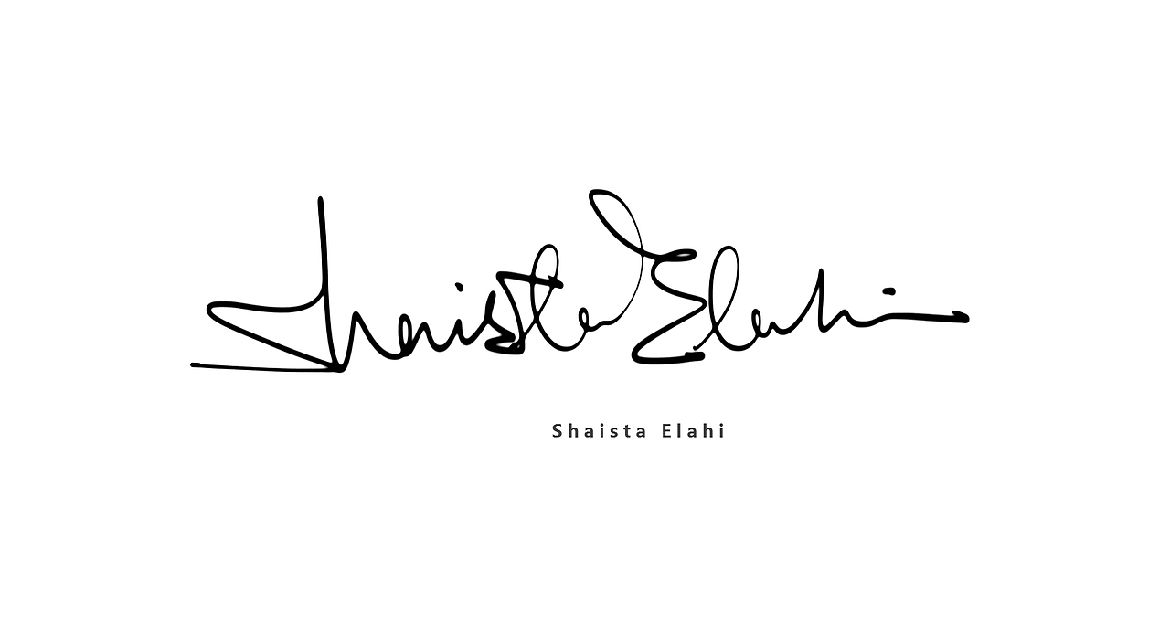 英文签名设计案例丨Shaista Elahi近百种签名设计方案