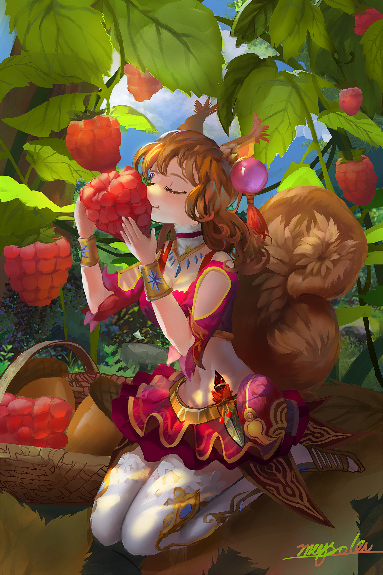 松鼠少女 拟人 过程图