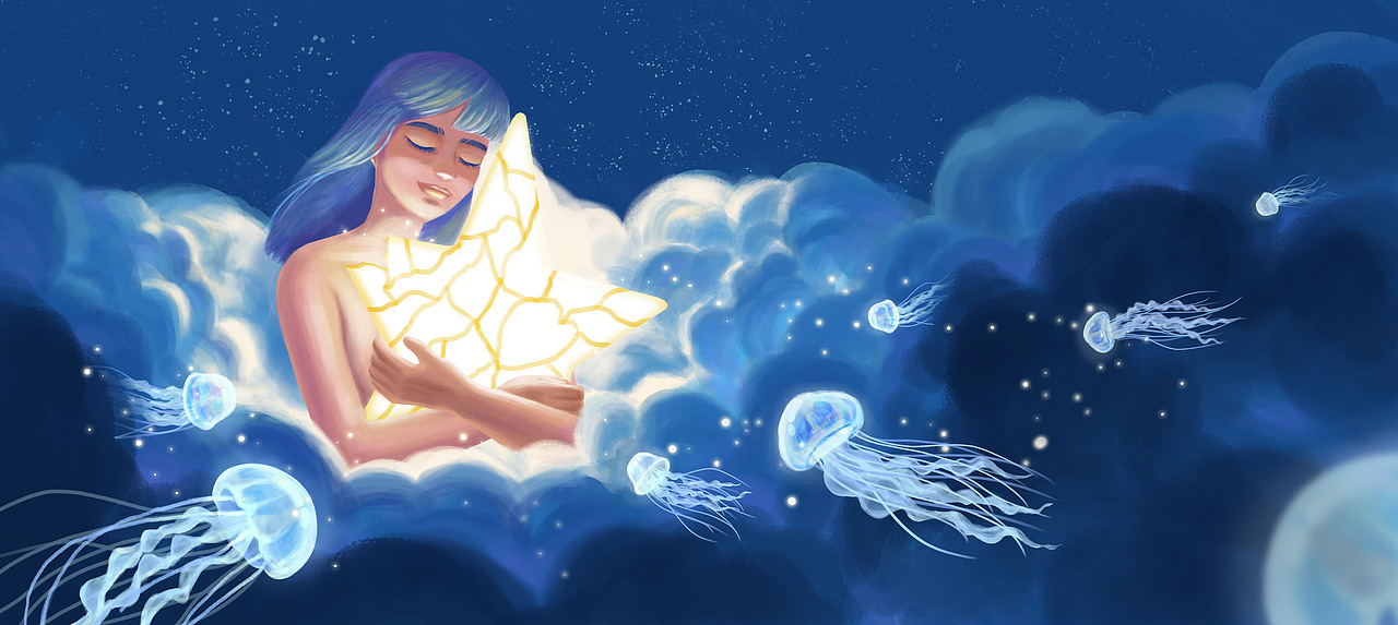 海豚湾女孩（图ZMjYyOTE2OTAw） - 创作习作 - 站酷设计师小米粥kris原创素材 - 站酷ZCOOL