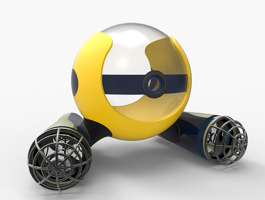 工业设计 多功能潜水球|工业/产品|玩具|普通的小设计师_原创作品