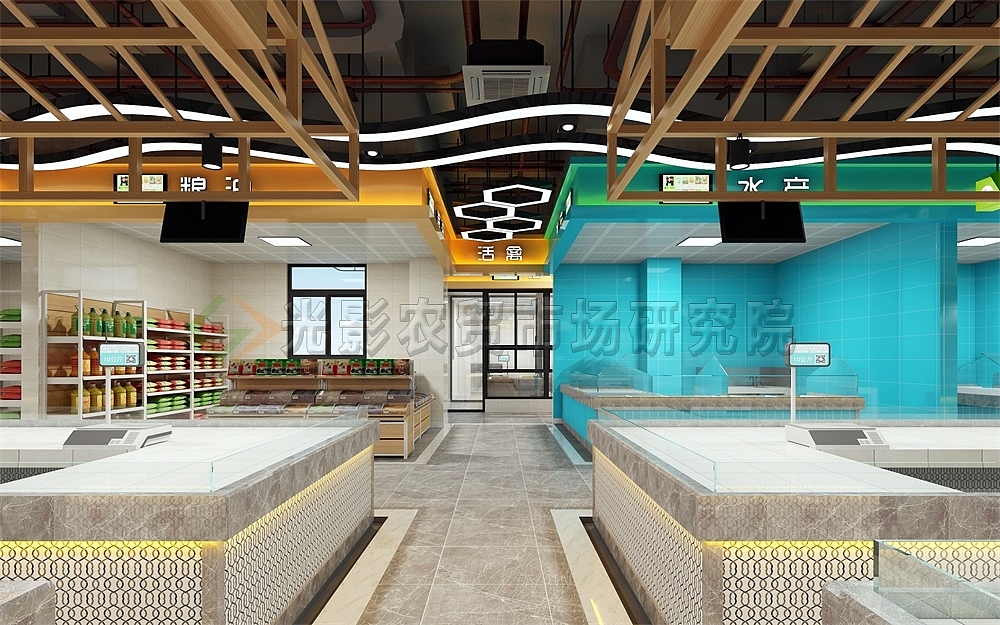 园博园农贸市场效果图