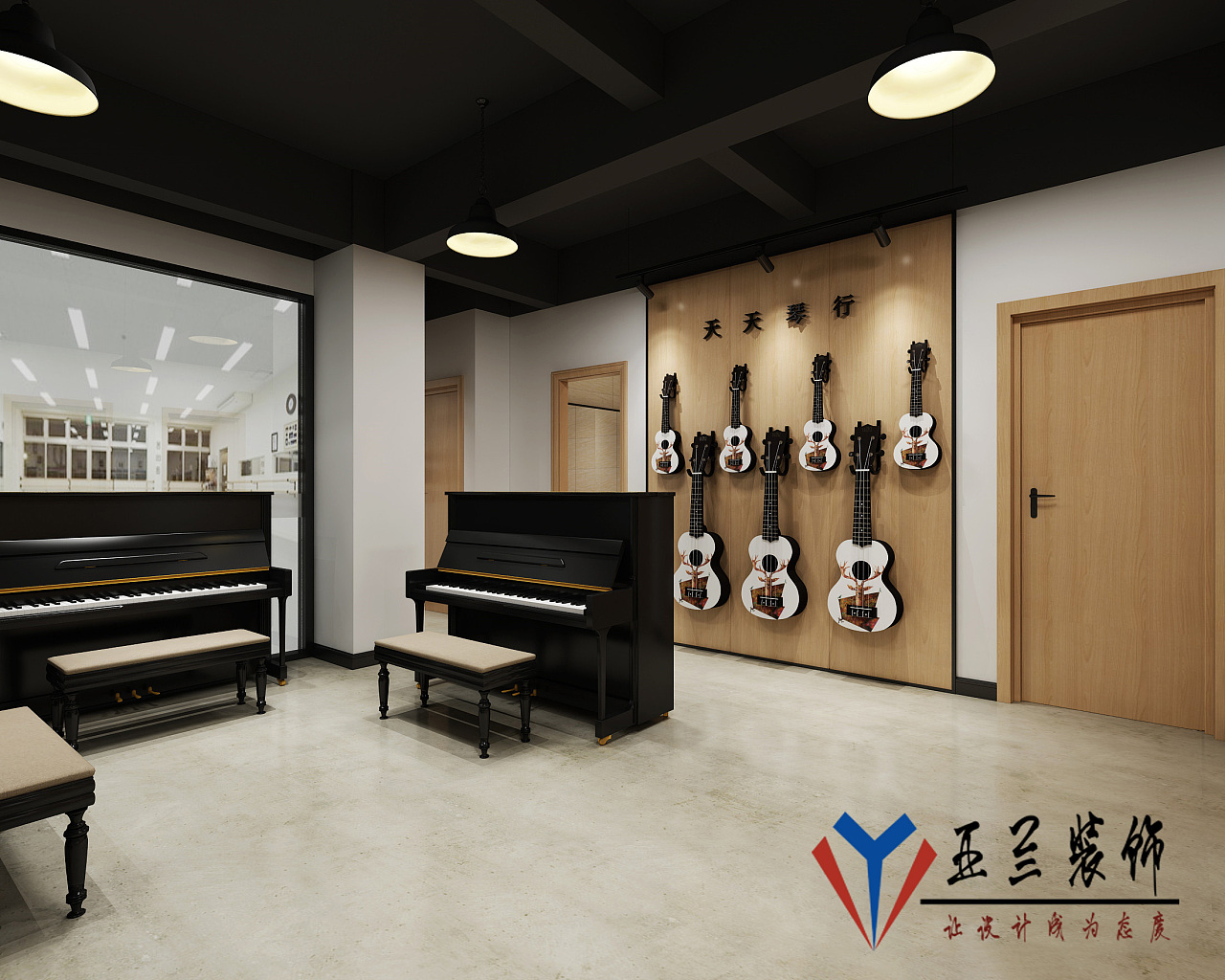 某少儿钢琴培训机构|空间|家装设计|MonkeyChan - 原创作品 - 站酷 (ZCOOL)