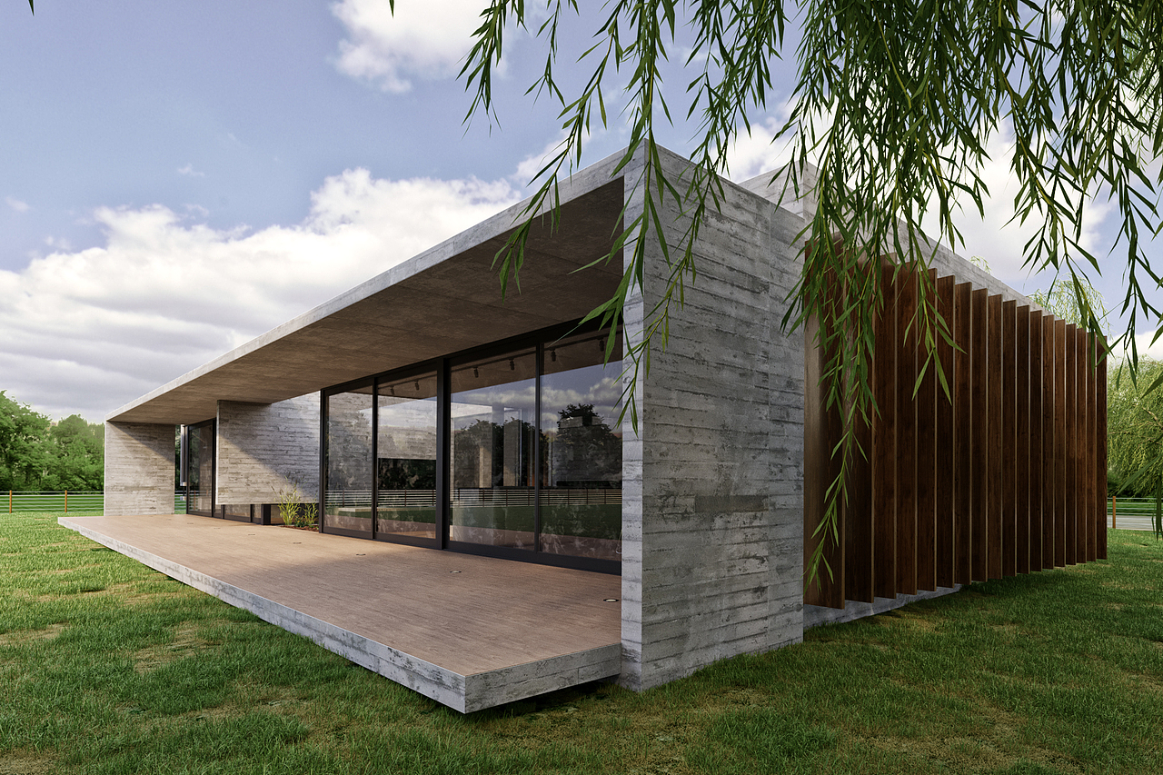 临摹国外建筑设计实景照片-金该课堂练习(下)