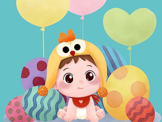 儿童可爱气球彩蛋图