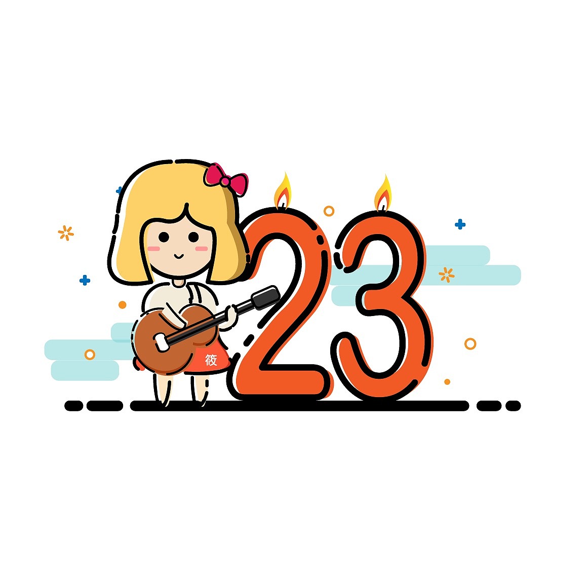 23岁生日,也是平面生涯的第一个生日,试着学习mbe风格给自己做了一张