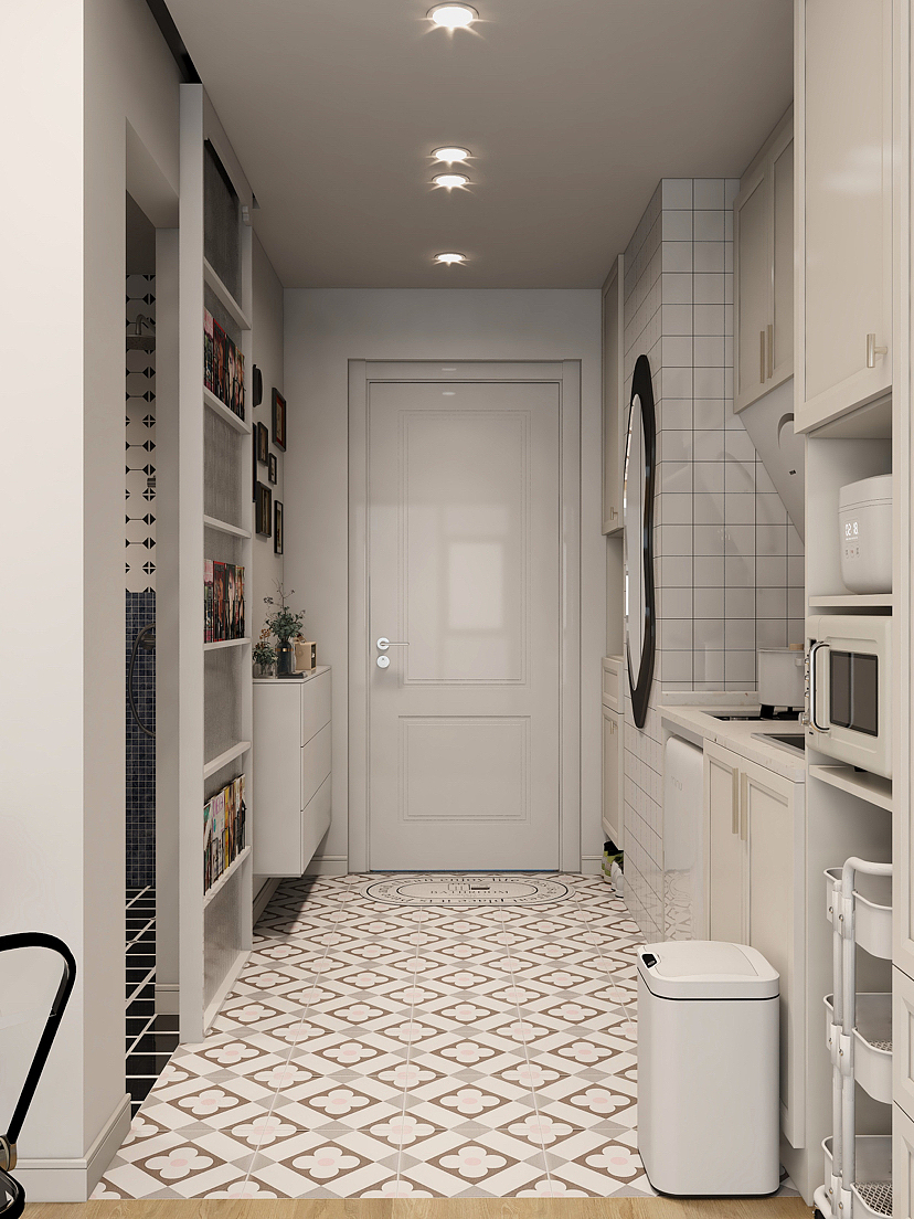 28m²公寓麻雀虽小五脏俱全（图ZMzI5NTY2ODg4） - 家装设计 - 站酷设计师独立设计师F原创素材 - 站酷ZCOOL