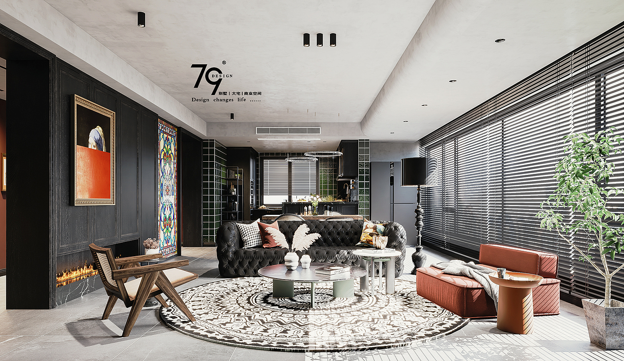 复古·混搭（图ZMjE1MTcxNzI0） - 家装设计 - 站酷设计师云图表现原创素材 - 站酷ZCOOL