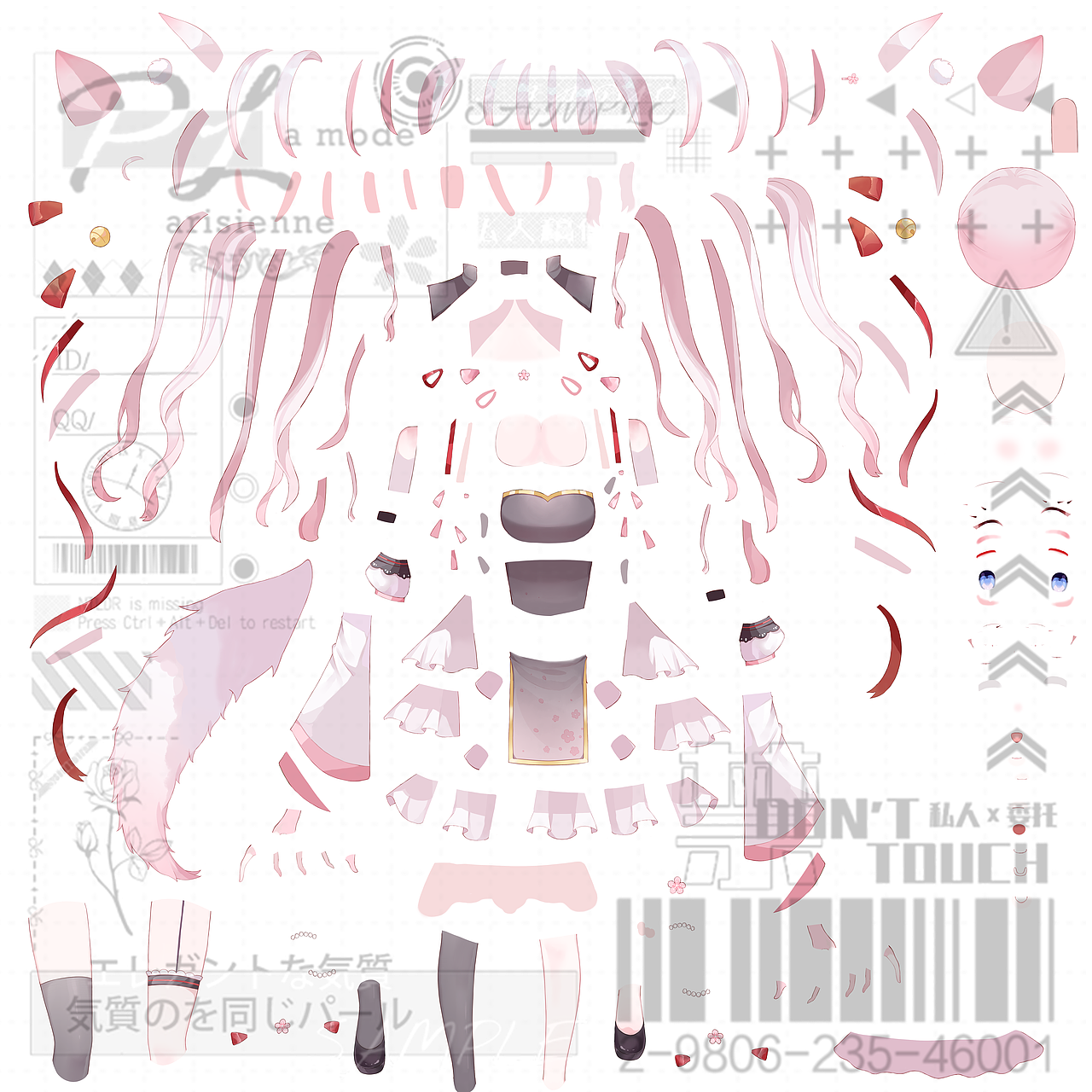 Live2d  拆分展示