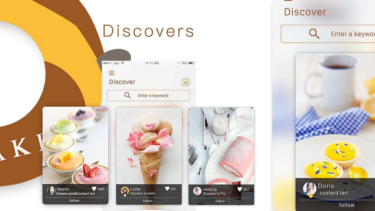I Bake APP（图ZMTI0ODQzMDg0） - APP界面 - 站酷设计师Uko邓原创素材 - 站酷ZCOOL