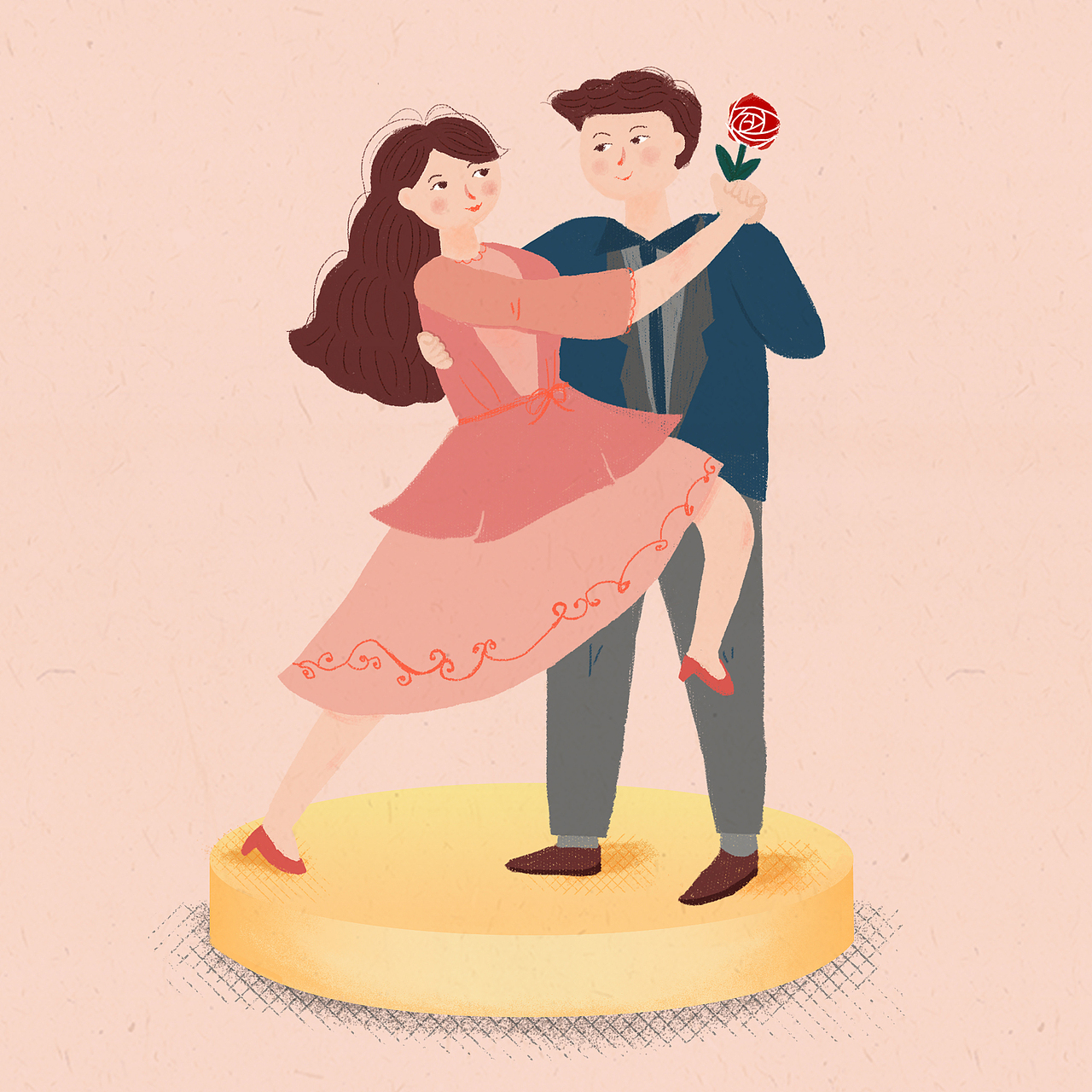 手绘情人节海报