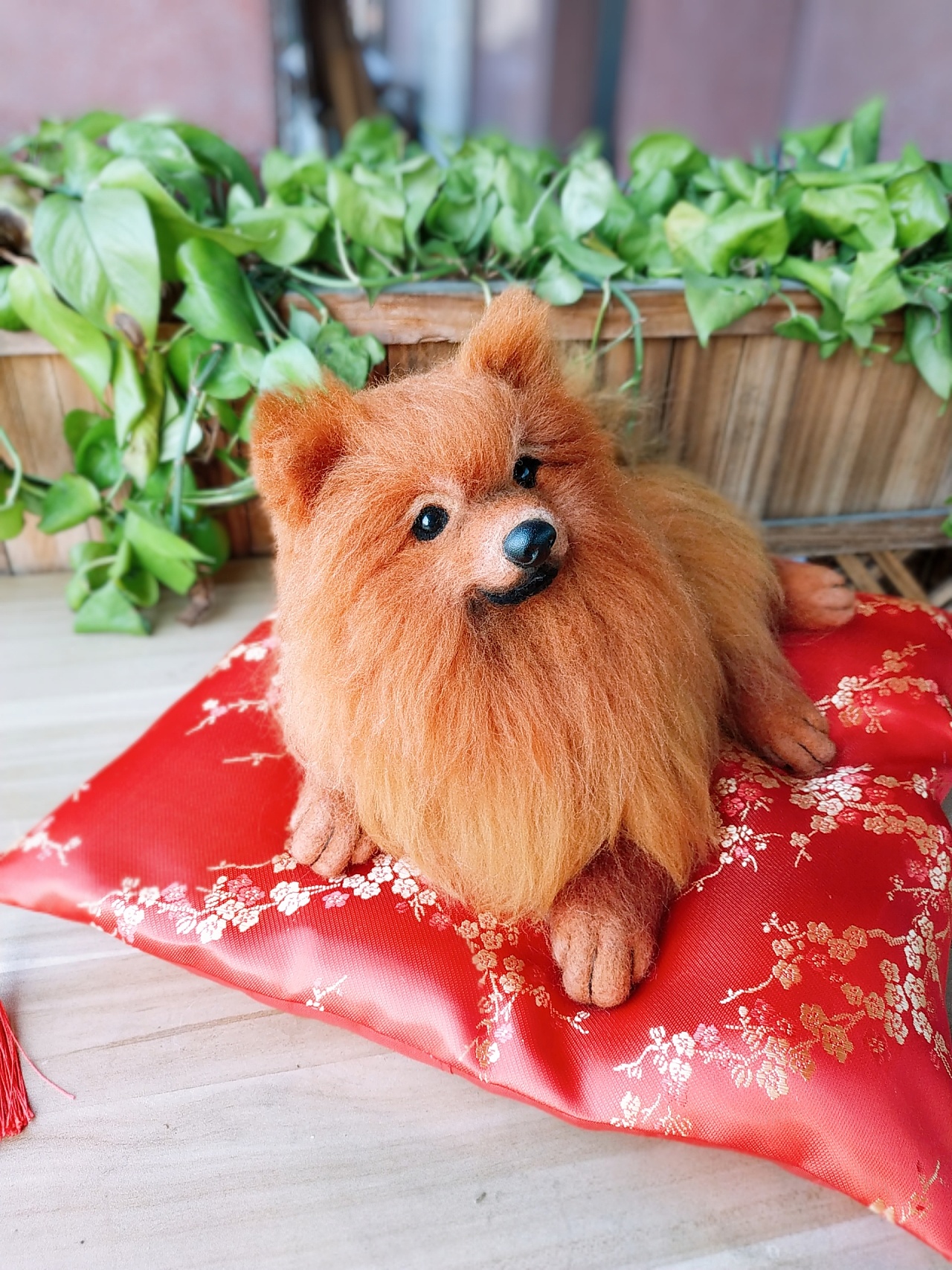 羊毛毡仿真全身立体——博美