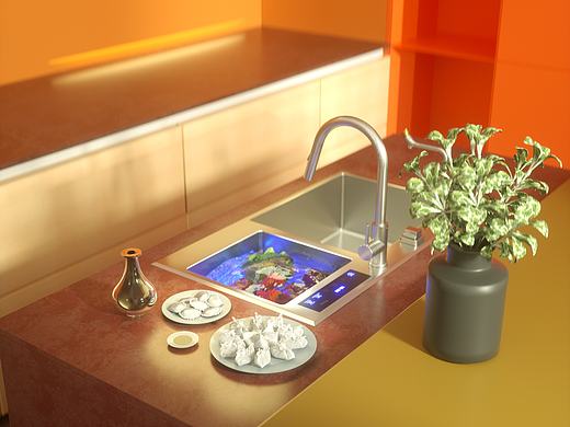 很酷的水槽   可以降解农残  瘦肉精  激素等