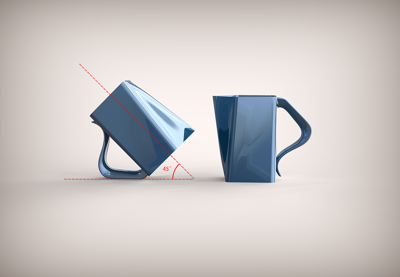 45°滤茶杯造型设计