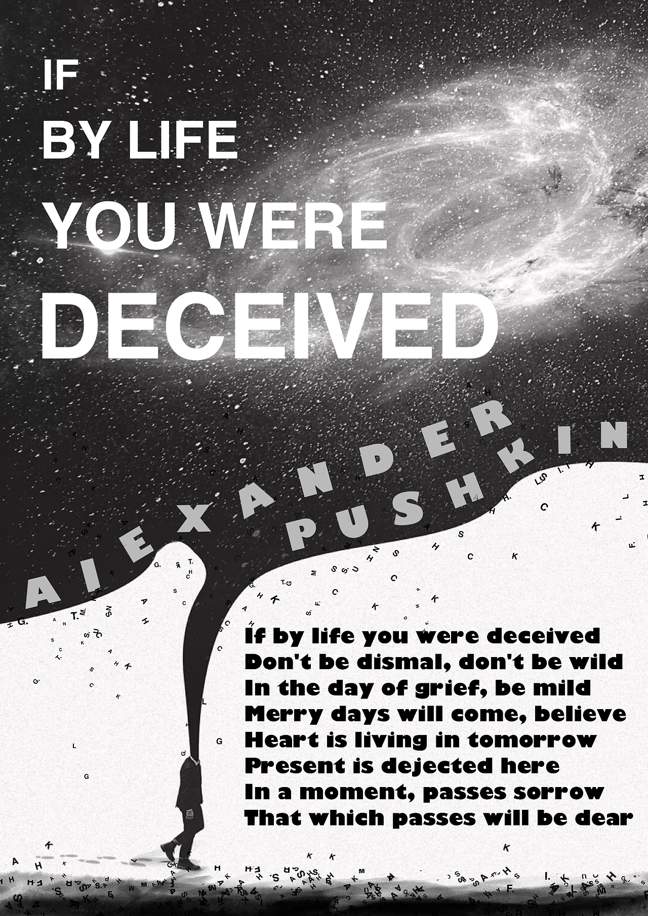 海报设计-假如生活欺骗了你（图ZMjI4NDQ3NjAw） - 海报 - 站酷设计师茗玖0000原创素材 - 站酷ZCOOL