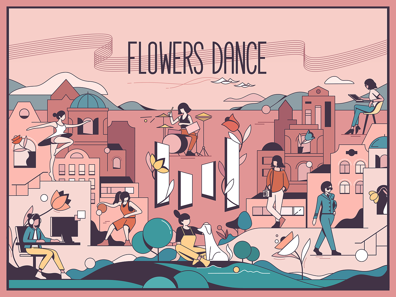 Flowers Dance（图ZMjIzODA5MzI4） - 海报 - 站酷设计师冷酸柠原创素材 - 站酷ZCOOL