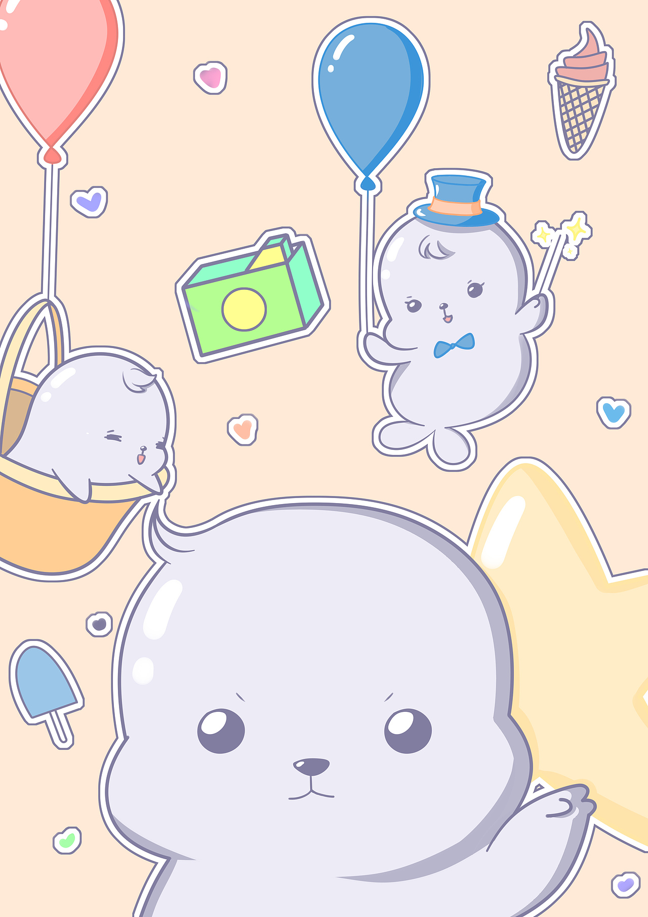 用海报，拯救海豹（图ZMTQ4Mzk3NTI0） - 海报 - 站酷设计师百度BMD原创素材 - 站酷ZCOOL