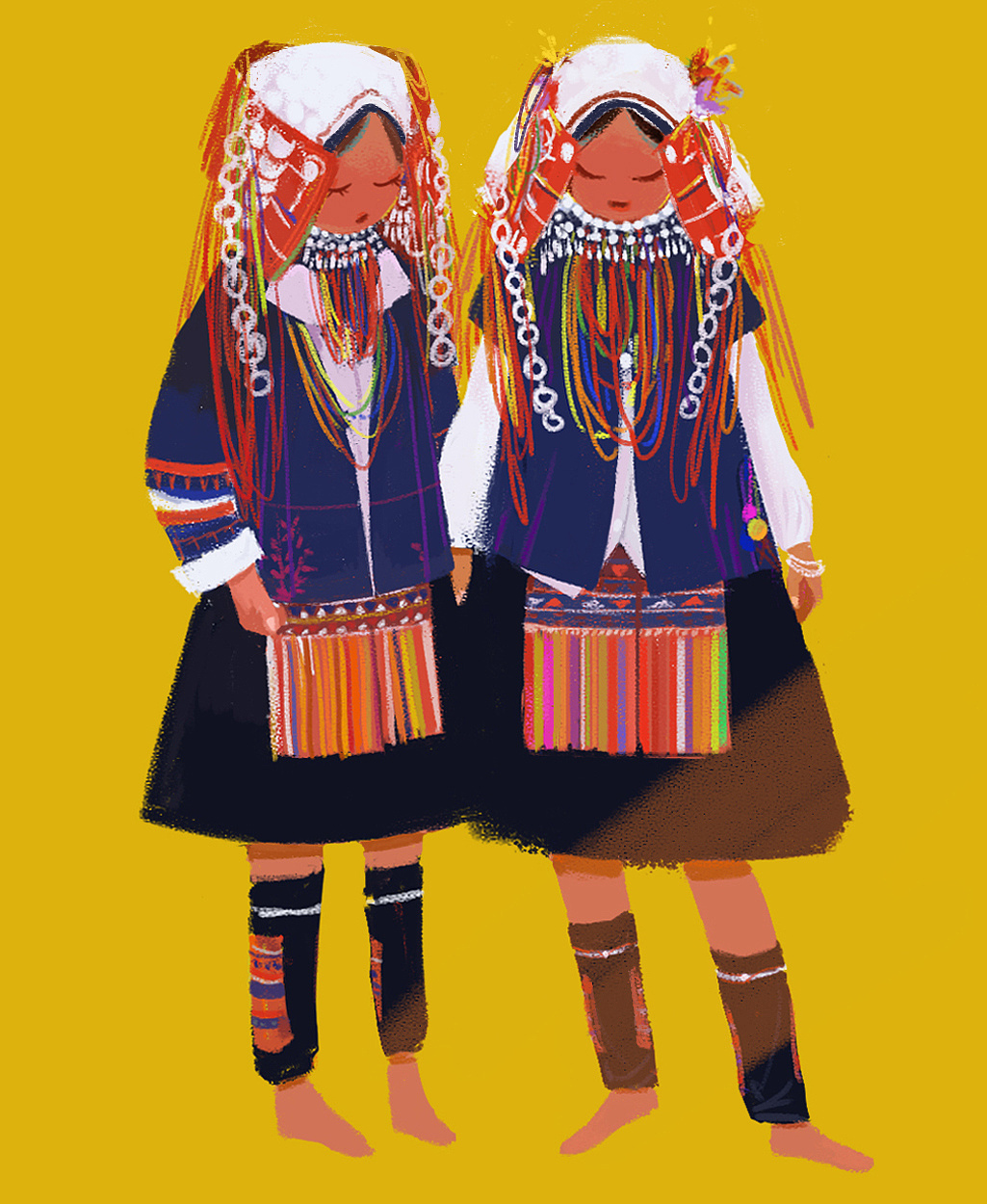 民族服饰设计|插画|创作习作|如也是空空 - 原创作品 - 站酷 (zcool)