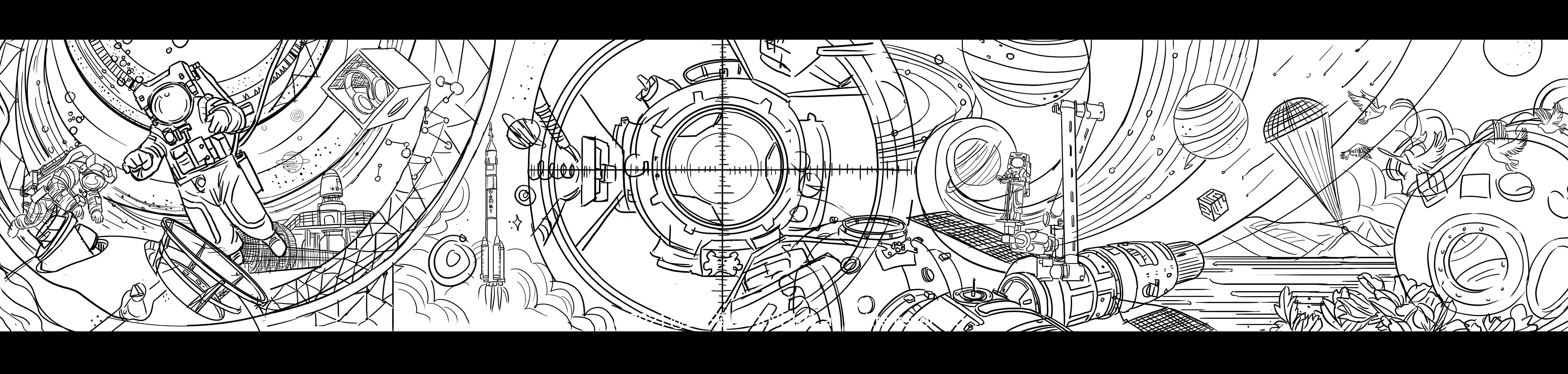 中国航天—太空创想X盒子猫BOXNEKO｜航天插画设计
