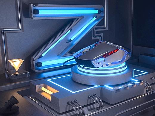 C4D-游戏鼠标