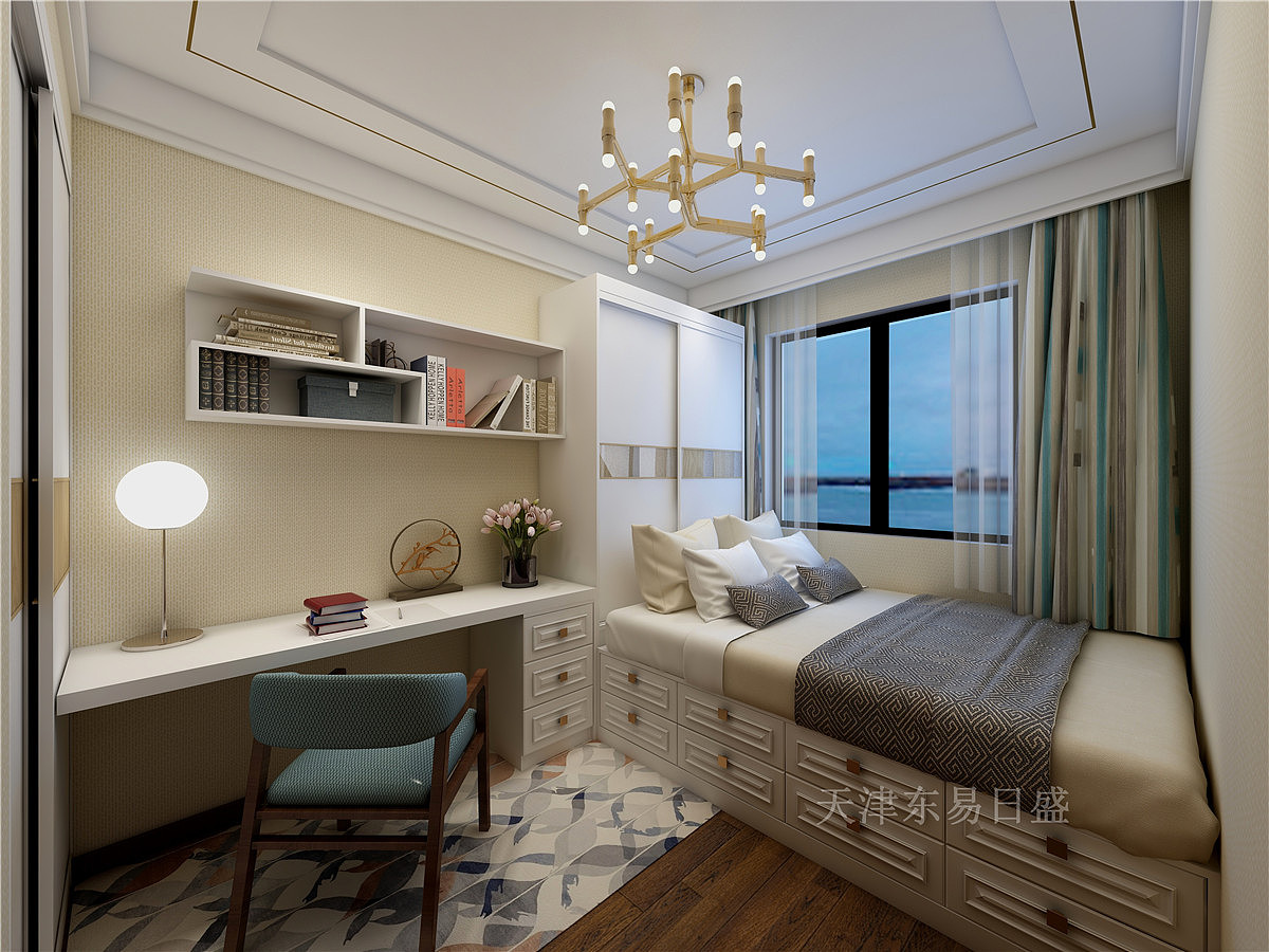 120平米新中式风格装修效果图,营造出淡淡中式小品