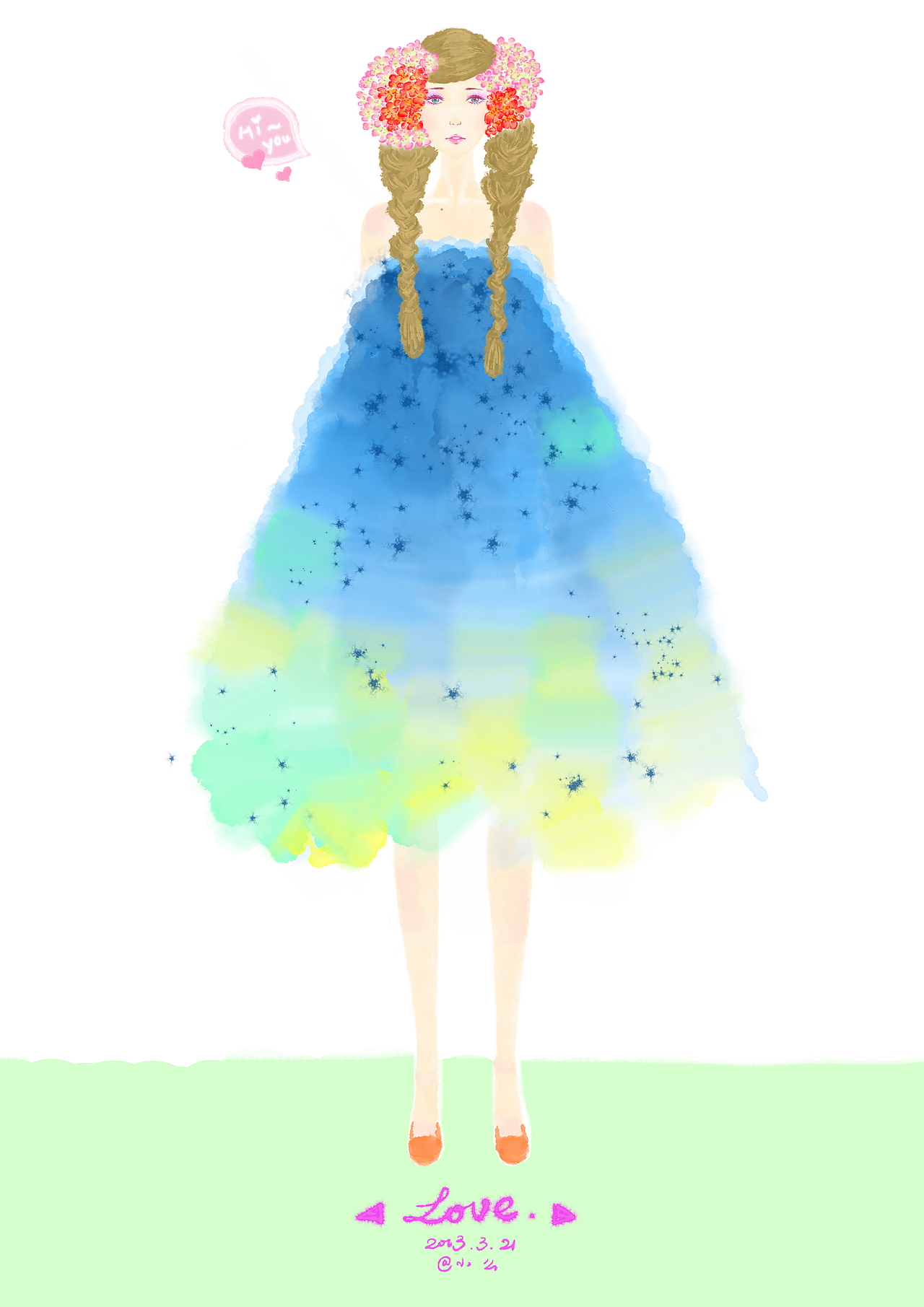 少女（旧作）（图ZMTM0NjgxNDg4） - 创作习作 - 站酷设计师留小么原创素材 - 站酷ZCOOL