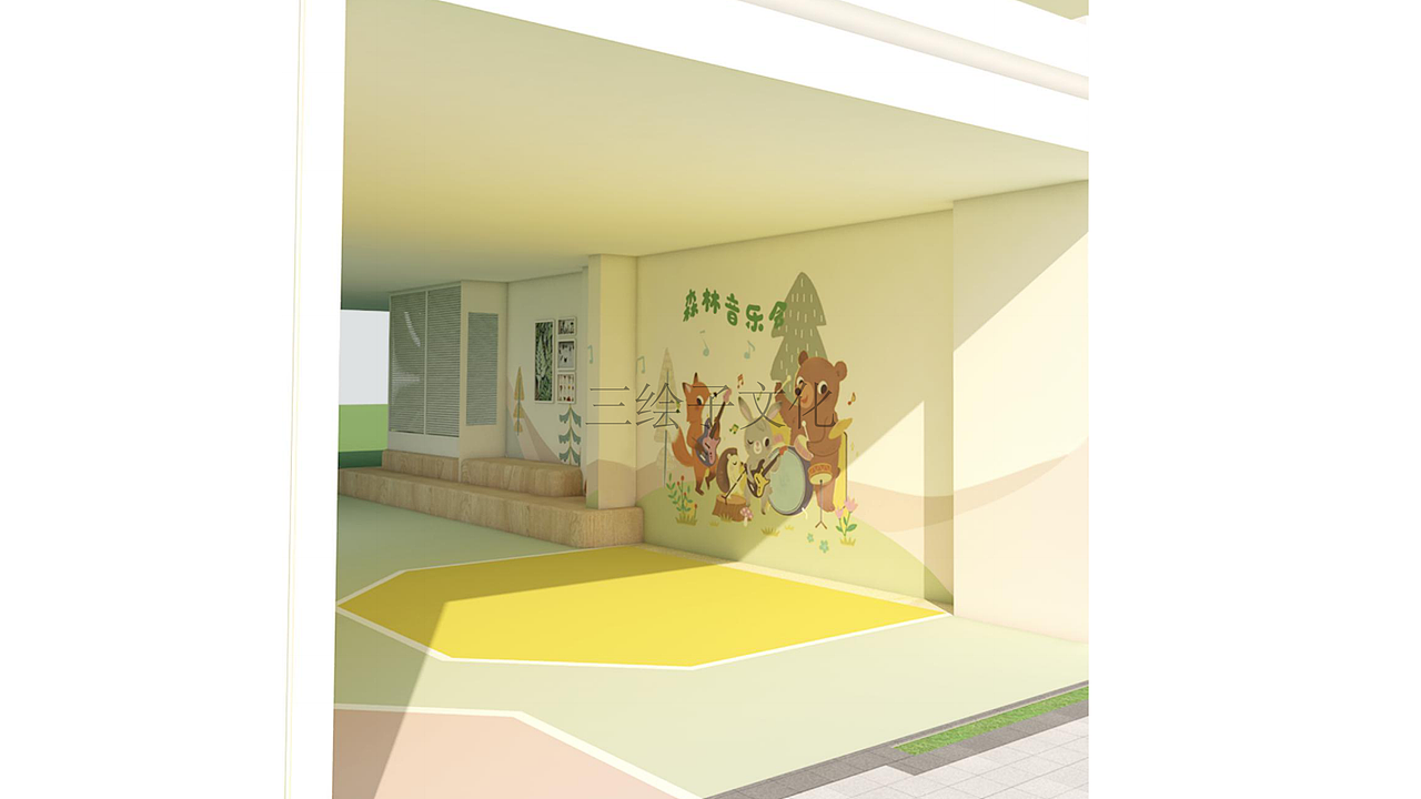 架空层创意|奇妙乐天地●原创墙绘|绿城桂语朝阳（图ZMjk1MjAxMjc2） - 商业空间设计 - 站酷设计师航海王啊原创素材 - 站酷ZCOOL