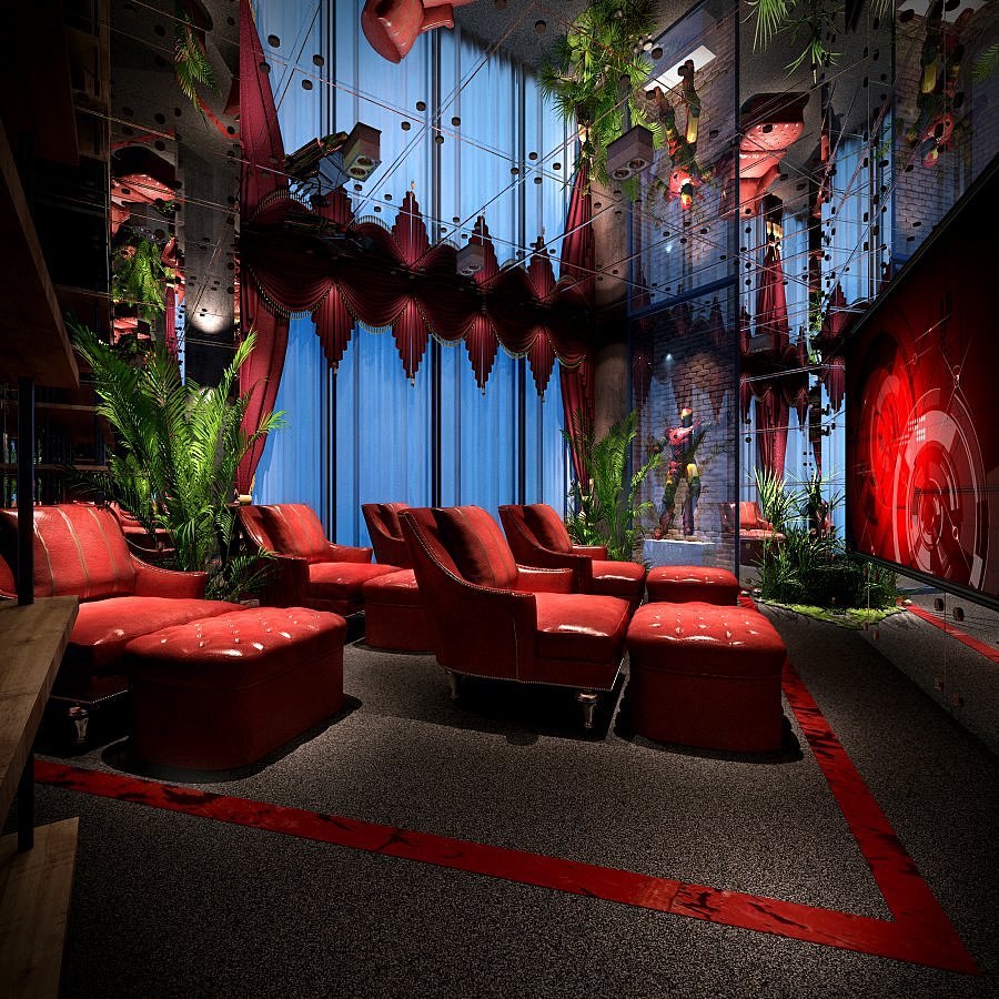 粟氏天府烧烤店蜂巢商业体设计案例（图ZOTI2MjM5MjA=） - 家装设计 - 站酷设计师海岸设计原创素材 - 站酷ZCOOL