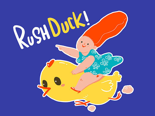 Rush Duck!冲鸭系列小插画
