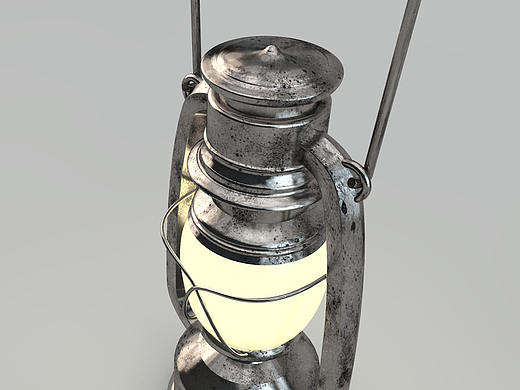 C4D煤油灯建模