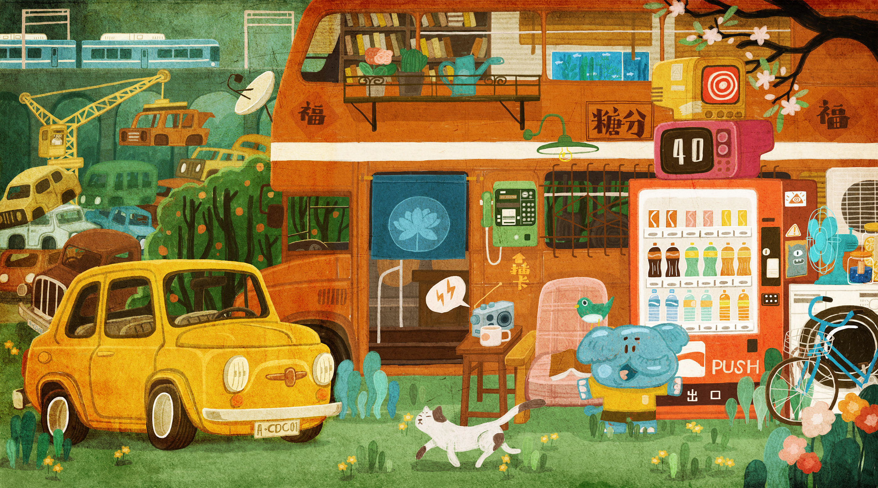 游戏书《汽车的的故事》|插画|儿童插画|大肥象工作室 - 原创作品 - 站酷 (ZCOOL)