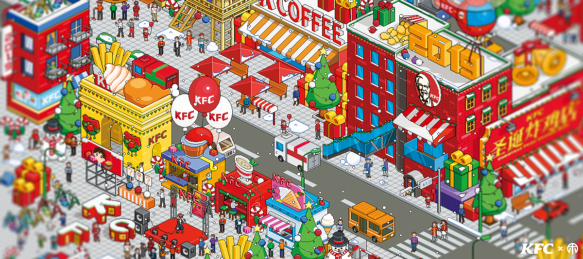 肯德基圣诞桶插图