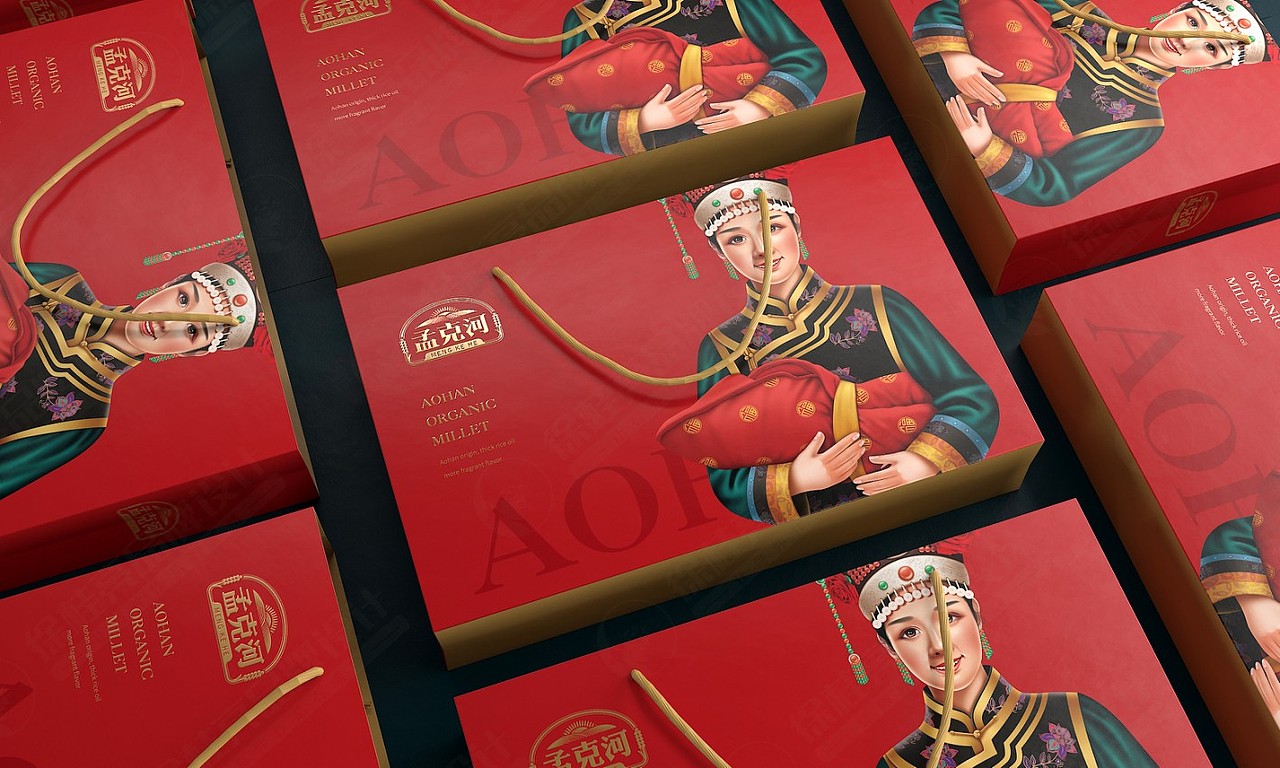 孟克河敖汉小米——徐桂亮品牌设计!