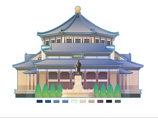 广州地标建筑矢量插画合集