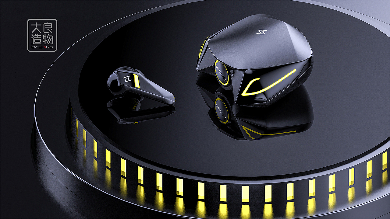 【大良造物设计】酷炫游戏专用无线蓝牙耳机