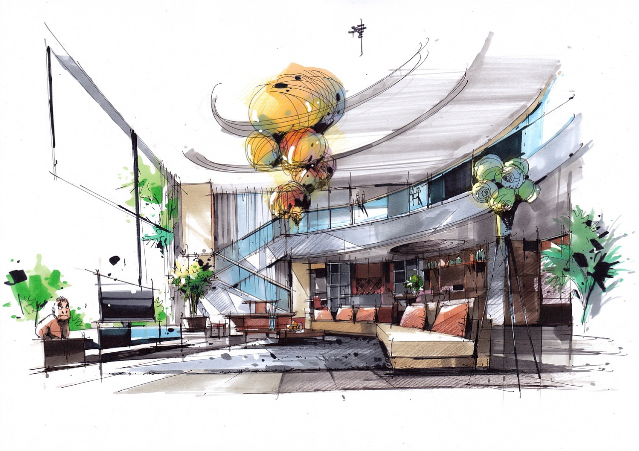 吕律谱室内手绘作品卓越手绘